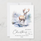 ミニマルエレガントシカのクリスマスツ企業のリー シーズンカード (正面)