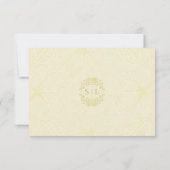 ミニマルエレガントシンプルフローラ結婚式RSVPカード 出欠カード (裏面)