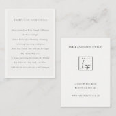 ミニマルエレガントシンプル気にアイボリーホワイトジュエリーB 名刺 (正面/裏面)