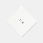 ミニマルエレガントシンプル結婚ナプキン スタンダードカクテルナプキン (角)
