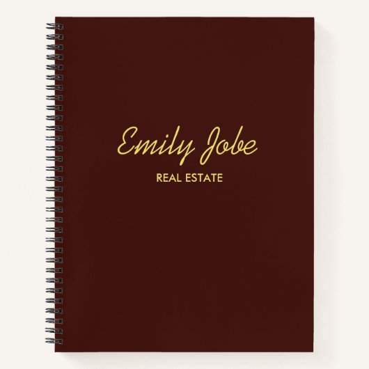 ミニマルエレガントシンプル茶 ノートブック (正面)