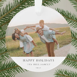 ミニマルエレガントシンプル |クリスマス・ファミリーの写真 オーナメント