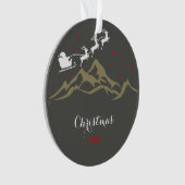 ミニマルエレガントシンプル |クリスマス・ファミリーの写真 オーナメント (正面)