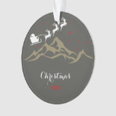 ミニマルエレガントシンプル |クリスマス・ファミリーの写真 オーナメント (正面)