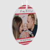 ミニマルエレガントシンプル |クリスマス・ファミリーの写真 オーナメント (正面)