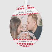 ミニマルエレガントシンプル |クリスマス・ファミリーの写真 オーナメント (正面)