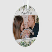 ミニマルエレガントシンプル |クリスマス・ファミリーの写真 オーナメント (正面)