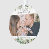 ミニマルエレガントシンプル |クリスマス・ファミリーの写真 オーナメント (正面)