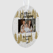 ミニマルエレガントシンプル |クリスマス・ファミリーの写真 オーナメント (正面)