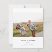 ミニマルエレガントシンプル |クリスマス・ファミリーの写真 シーズンカード (正面)