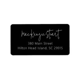 ミニマルエレガントシンプルScript住所 シール