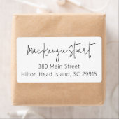 ミニマルエレガントシンプルScript Address Shipping ラベル (インサイチュ)