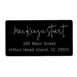 ミニマルエレガントシンプルScript Address Shipping Lab ラベル