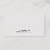 ミニマルエレガントシンプルTexture White Consultant 名刺 (裏面)