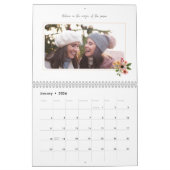 ミニマルエレガントスかわいらしガールズフレンズと引用文 カレンダー (1月 2026)