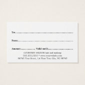 ミニマルエレガントスはっきりしたベージュブラックサロン (裏面)