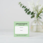 ミニマルエレガントスはっきりしたホワイトグリーン 予約カード (スタンド正面)