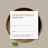 ミニマルエレガントスはっきりしたホワイトゴールデンイエロー 予約カード