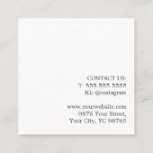 ミニマルエレガントスはっきりしたホワイトゴールデンイエロー 予約カード (裏面)