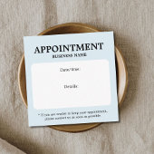 ミニマルエレガントスはっきりしたホワイトライトブルー 予約カード