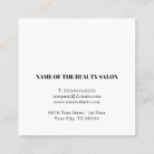 ミニマルエレガントスはっきりした白黒ゴールデンサロン 予約カード (裏面)