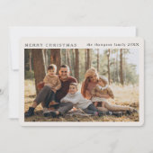 ミニマルエレガントスカスタムのクリスマスシンプル写真 シーズンカード (正面)