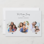 ミニマルエレガントスカスタムのクリスマスシンプル4写真 シーズンカード (正面)