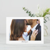 ミニマルエレガントスカスタム・メッセージの写真結婚の種類  サンキューカード (スタンド正面)