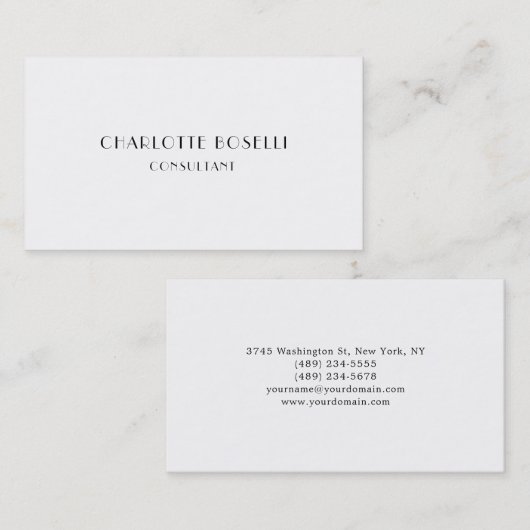 ミニマルエレガントスクラシカルヴィンテージ 名刺 (正面/裏面)