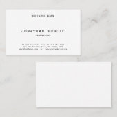 ミニマルエレガントスクラシックテンプレート懐かしい外観 名刺 (正面/裏面)