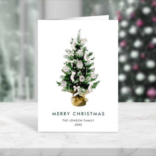 ミニマルエレガントスクリスマスパイン シーズンカード
