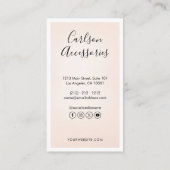 ミニマルエレガントスクリプカスタムト写真 名刺 (裏面)