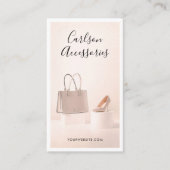 ミニマルエレガントスクリプカスタムト写真 名刺 (正面)