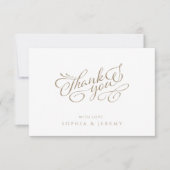 ミニマルエレガントスクリプトフォトサンクス サンキューカード (正面)