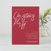 ミニマルエレガントスクリプモダントのクリスマスパーティー 招待状 (スタンド正面)