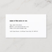 ミニマルエレガントスクールブルーマッサージセラピスト 名刺 (裏面)