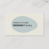 ミニマルエレガントスクールブルーマッサージセラピスト 名刺 (正面)