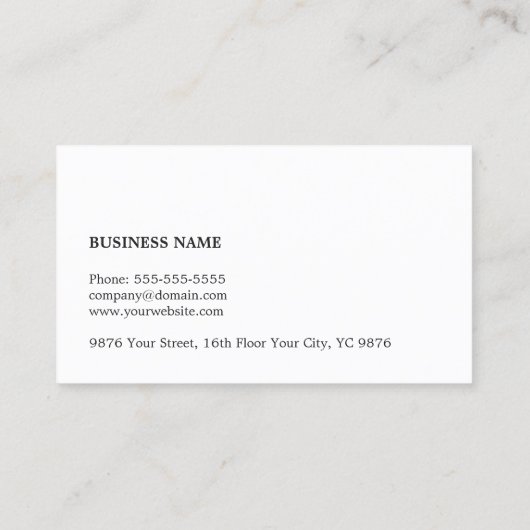 ミニマルエレガントスグフェイクレイ銅線弁護士 名刺 (裏面)