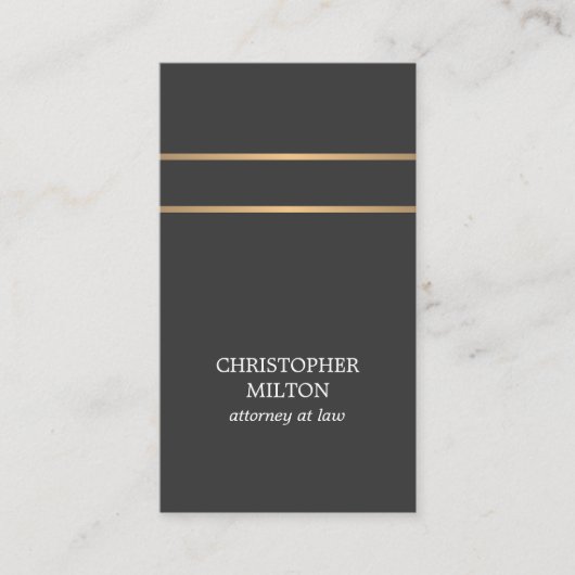 ミニマルエレガントスグフェイクレイ銅線弁護士 名刺 (正面)