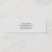 ミニマルエレガントスグレイフェイク金ゴールド理容師 スキニー名刺 (裏面)