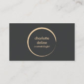 ミニマルエレガントスグレースキンサークル美容師 名刺 (正面)