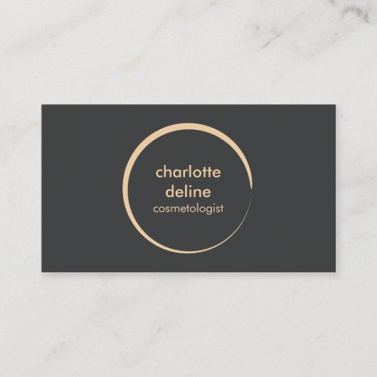 ミニマルエレガントスグレースキンサークル美容師 名刺 (正面)