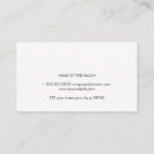 ミニマルエレガントスグレーホワイトシザー美容師 名刺 (裏面)