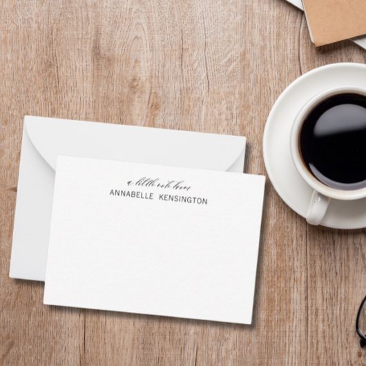 ミニマルエレガントスシンプルのパーソナライズされたメモカード ノートカード