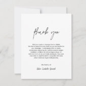 ミニマルエレガントスシンプルの写真モダン葬儀 サンキューカード (正面)