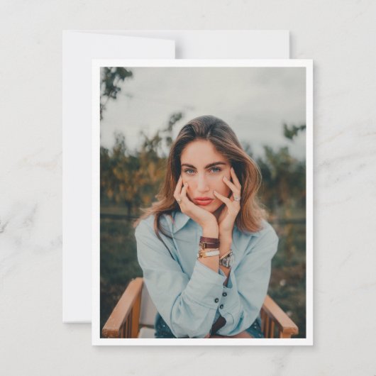 ミニマルエレガントスシンプルの写真モダン葬儀 サンキューカード (裏面)