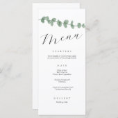 ミニマルエレガントスシンプルの書結婚道のメニュー メニュー (正面/裏面)