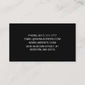 ミニマルエレガントスシンプルカスタム白黒 名刺 (裏面)