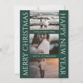 ミニマルエレガントスシンプルクリスマス写真コラージュ シーズンカード (正面)