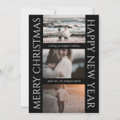 ミニマルエレガントスシンプルクリスマス写真コラージュ シーズンカード (正面)